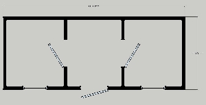 Бытовка строительная БКД-3 (2 перегородки) 6,0х2,4 м